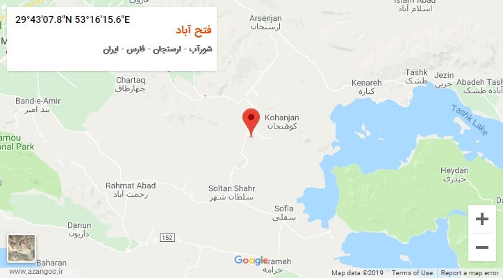 روستای فتح آباد بر روی نقشه