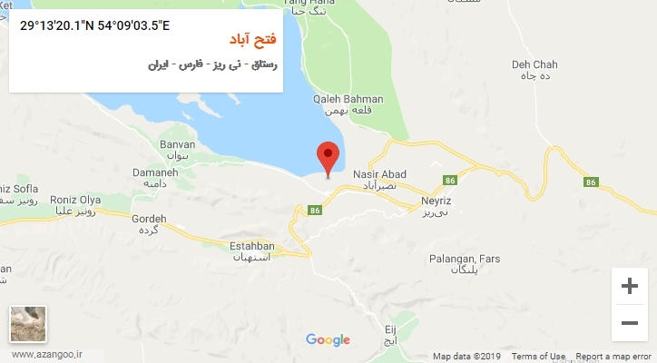 روستای فتح آباد بر روی نقشه