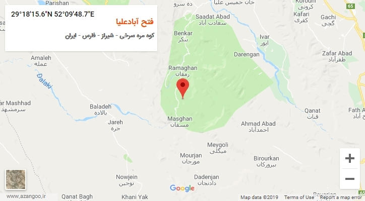 روستای فتح آبادعلیا بر روی نقشه