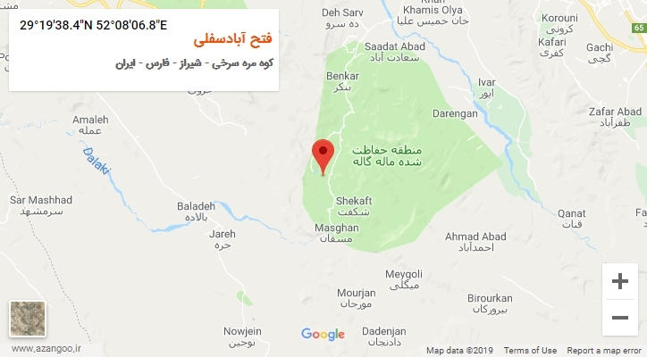 روستای فتح آبادسفلی بر روی نقشه