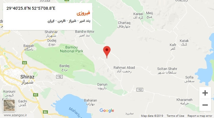 روستای فیروزی بر روی نقشه