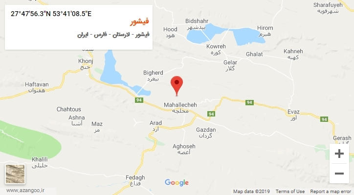 روستای فیشور بر روی نقشه