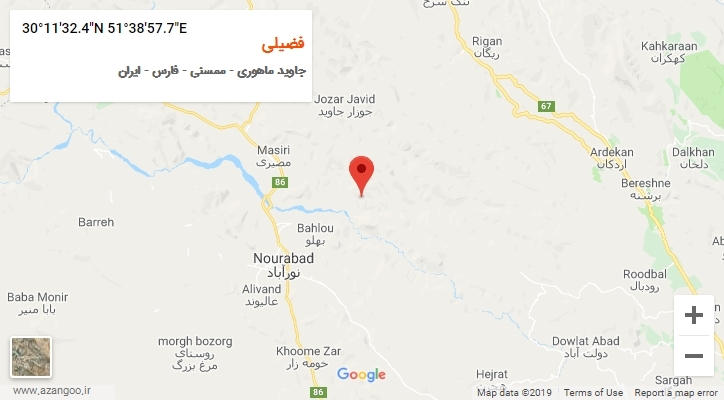 روستای فضیلی بر روی نقشه