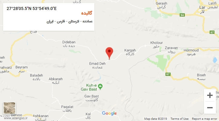 روستای گالبده بر روی نقشه