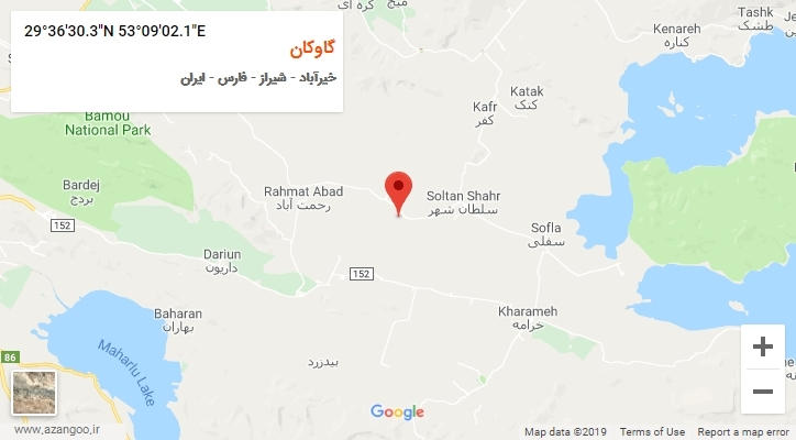 روستای گاوکان بر روی نقشه