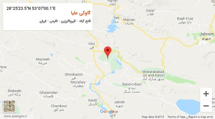 روستای گاوکی علیا بر روی نقشه