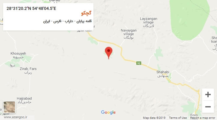 روستای گچکو بر روی نقشه