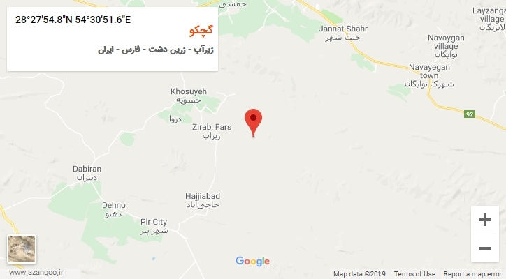 روستای گچکو بر روی نقشه