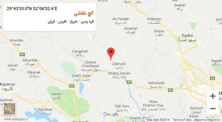 روستای گچ نقاشی بر روی نقشه