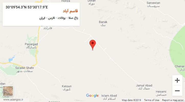 روستای قاسم آباد بر روی نقشه