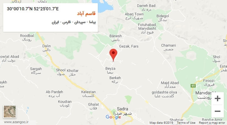 روستای قاسم آباد بر روی نقشه
