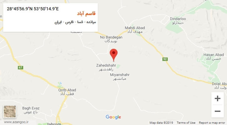 روستای قاسم آباد بر روی نقشه