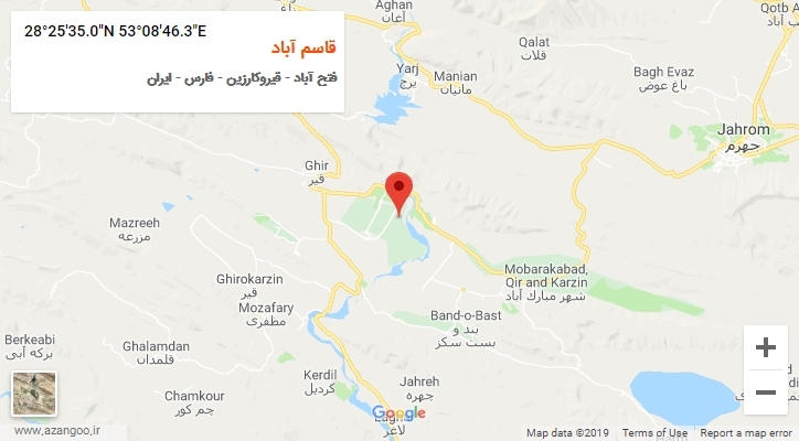 روستای قاسم آباد بر روی نقشه