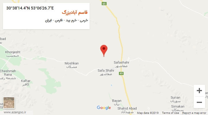 روستای قاسم آبادبزرگ بر روی نقشه
