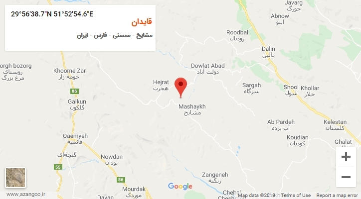 روستای قایدان بر روی نقشه