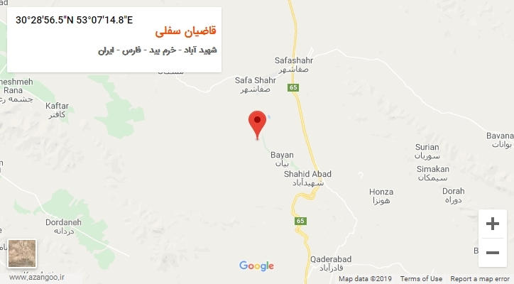 روستای قاضیان سفلی بر روی نقشه