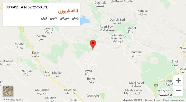 روستای قباله فیروزی بر روی نقشه
