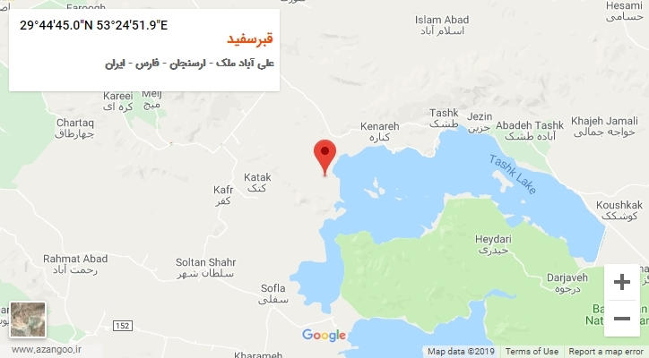 روستای قبرسفید بر روی نقشه