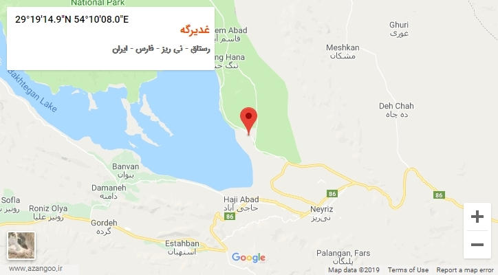 روستای غدیرگه بر روی نقشه