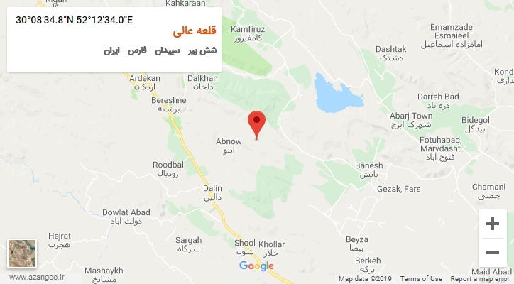 روستای قلعه عالی بر روی نقشه