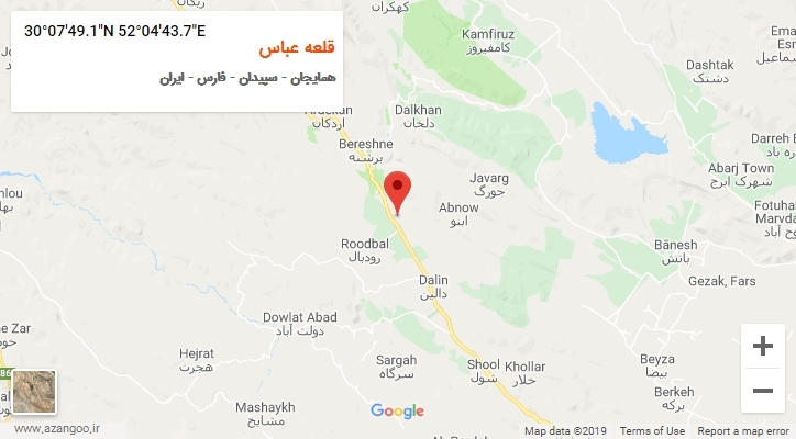 روستای قلعه عباس بر روی نقشه