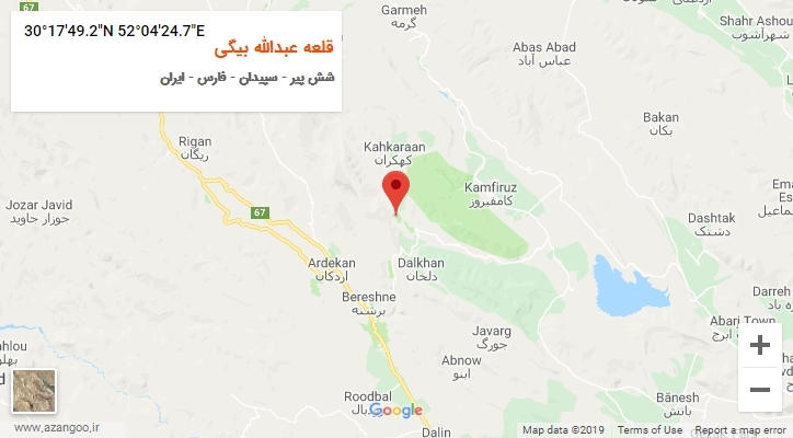 روستای قلعه عبدالله بیگی بر روی نقشه