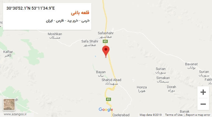 روستای قلعه باغی بر روی نقشه