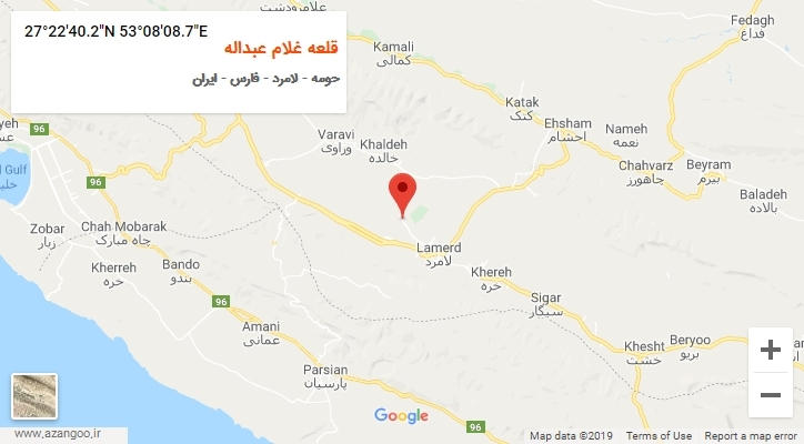 روستای قلعه غلام عبداله بر روی نقشه