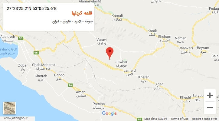 روستای قلعه کچلها بر روی نقشه