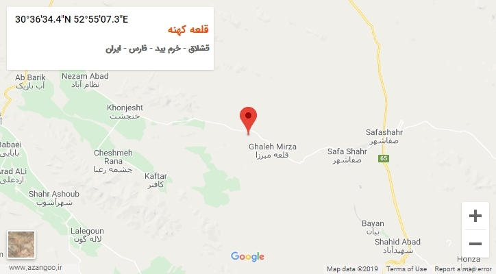 روستای قلعه کهنه بر روی نقشه