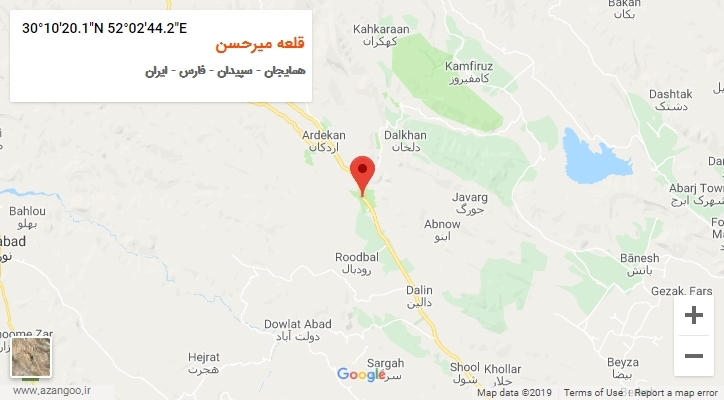 روستای قلعه میرحسن بر روی نقشه