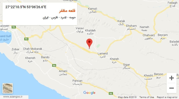 روستای قلعه مظفر بر روی نقشه