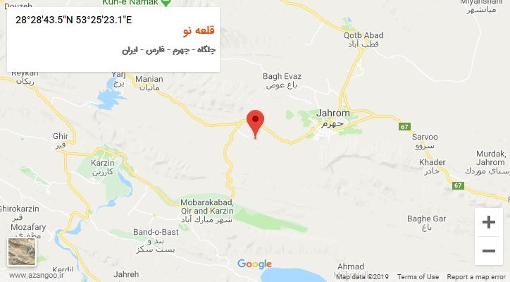 روستای قلعه نو بر روی نقشه