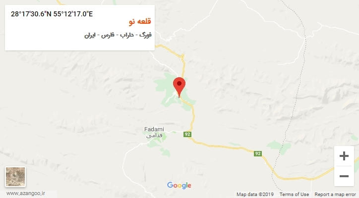روستای قلعه نو بر روی نقشه