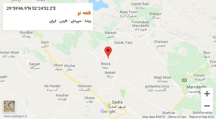 روستای قلعه نو بر روی نقشه
