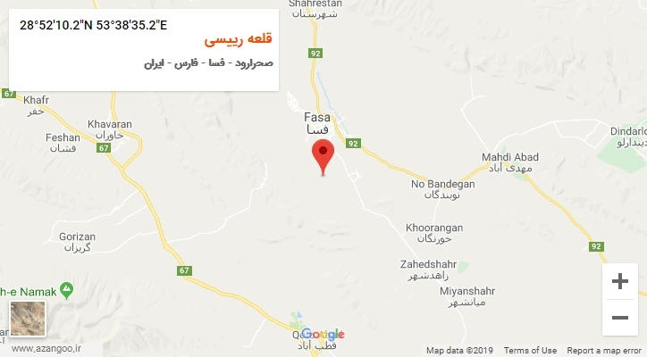 روستای قلعه رییسی بر روی نقشه