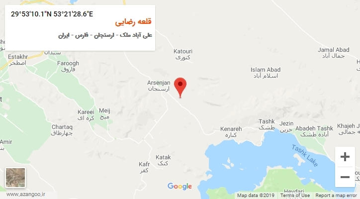 روستای قلعه رضایی بر روی نقشه