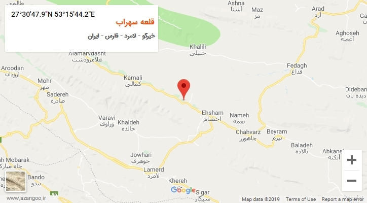 روستای قلعه سهراب بر روی نقشه
