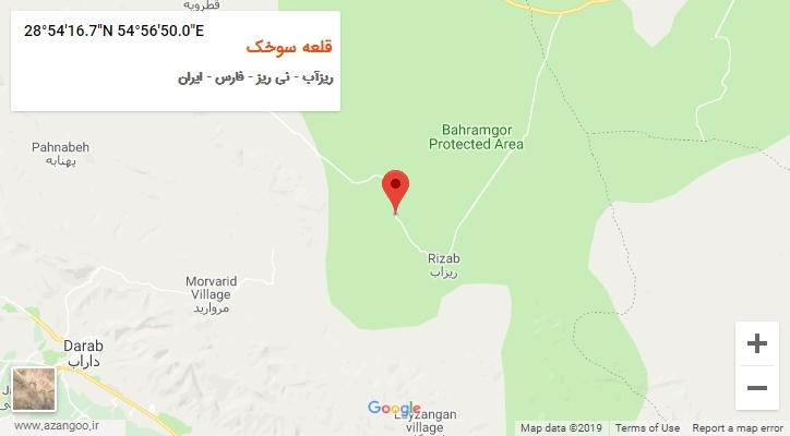 روستای قلعه سوخک بر روی نقشه