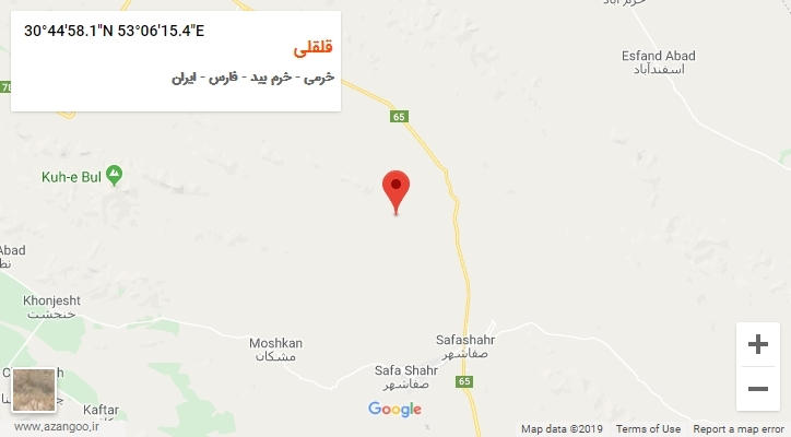 روستای قلقلی بر روی نقشه