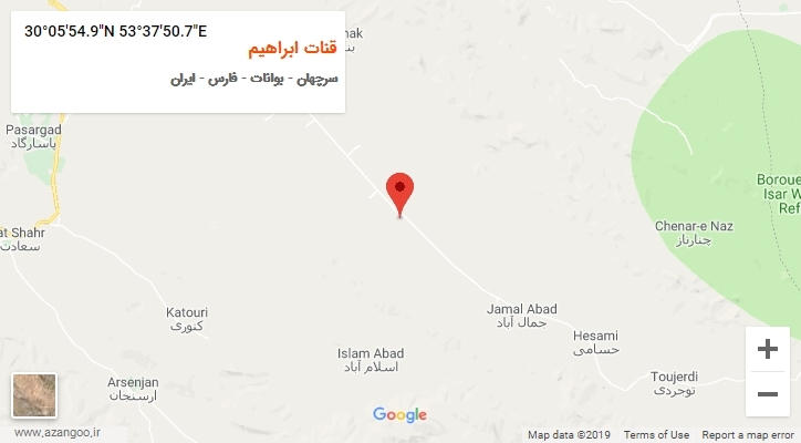 روستای قنات ابراهیم بر روی نقشه