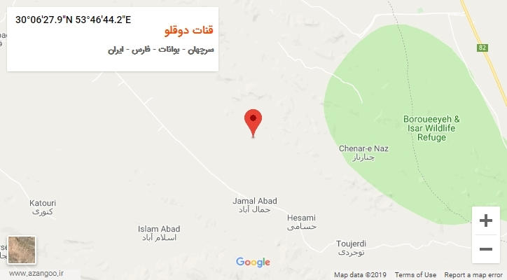 روستای قنات دوقلو بر روی نقشه