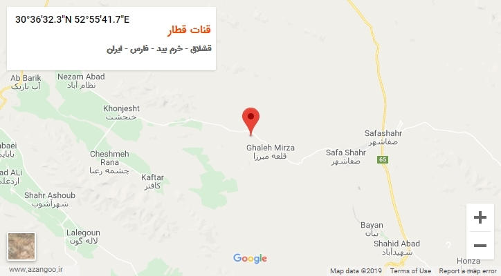 روستای قنات قطار بر روی نقشه
