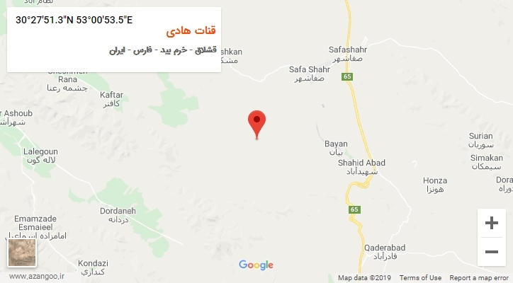 روستای قنات هادی بر روی نقشه