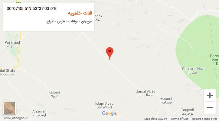 روستای قنات خفتویه بر روی نقشه