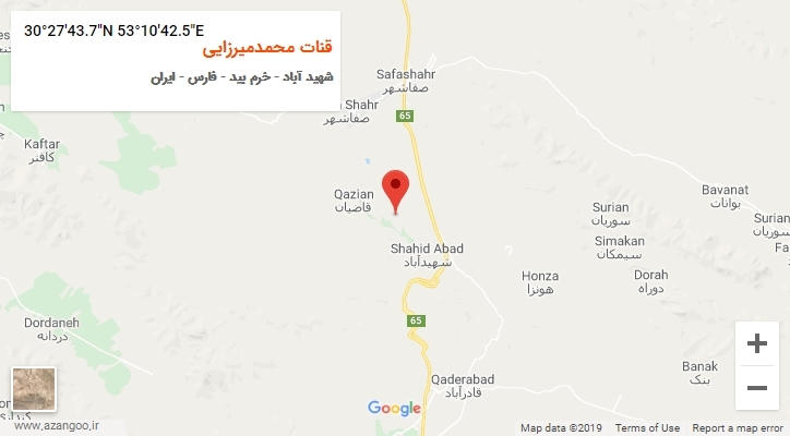روستای قنات محمدمیرزایی بر روی نقشه