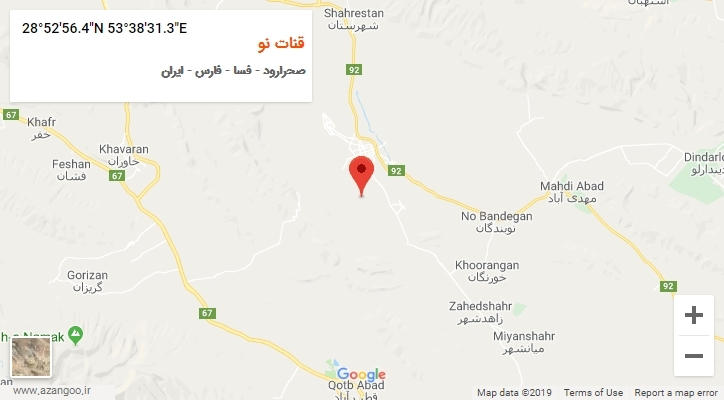 روستای قنات نو بر روی نقشه