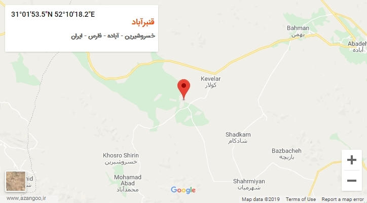 روستای قنبرآباد بر روی نقشه