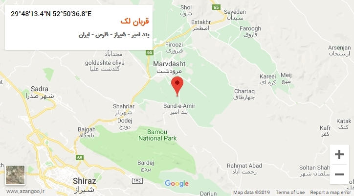 روستای قربان لک بر روی نقشه