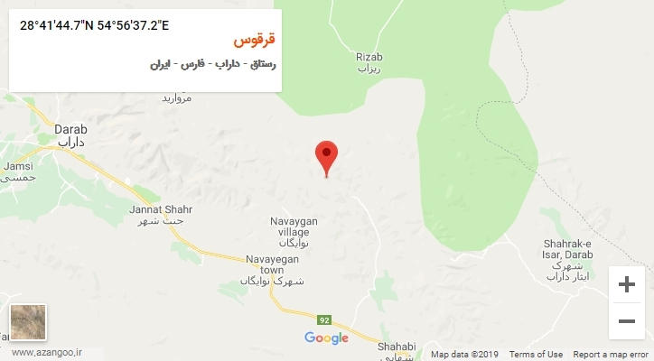 روستای قرقوس بر روی نقشه